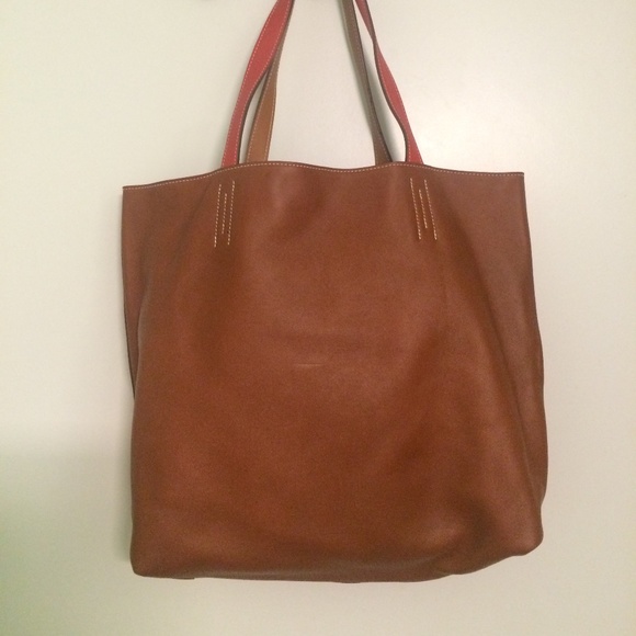 Hermès Biscuit/Rose Jaipur Reversible Swift Leather Tote - Picture 3 of 16